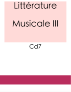 Littérature Musicale 3 CD07